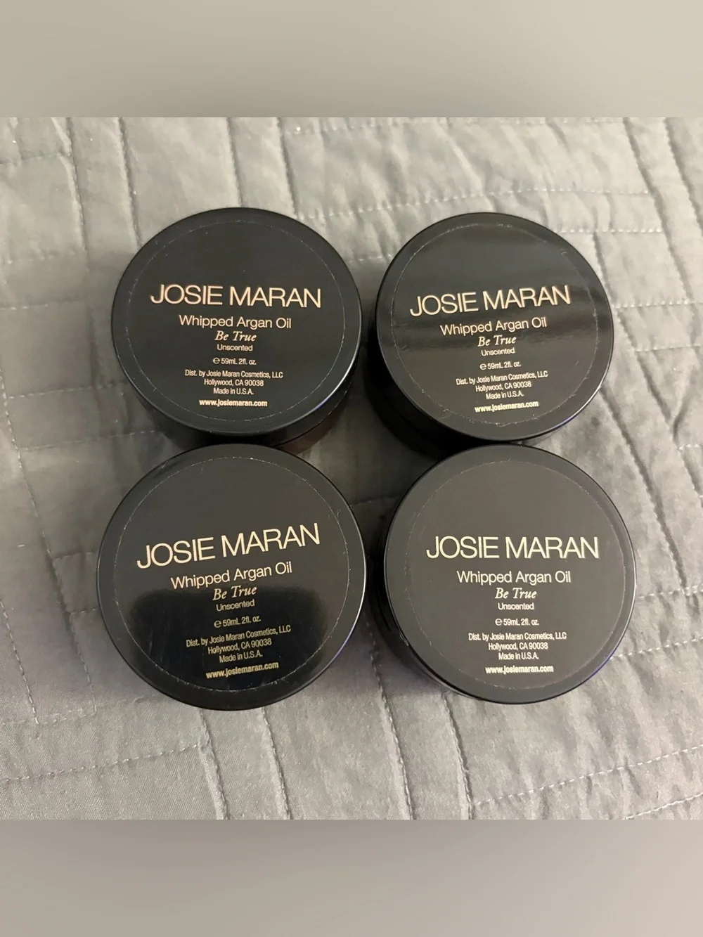 Lot Of 4 Josie Maran Whipped Argan Oil Be True Unscented 2oz New Sealed